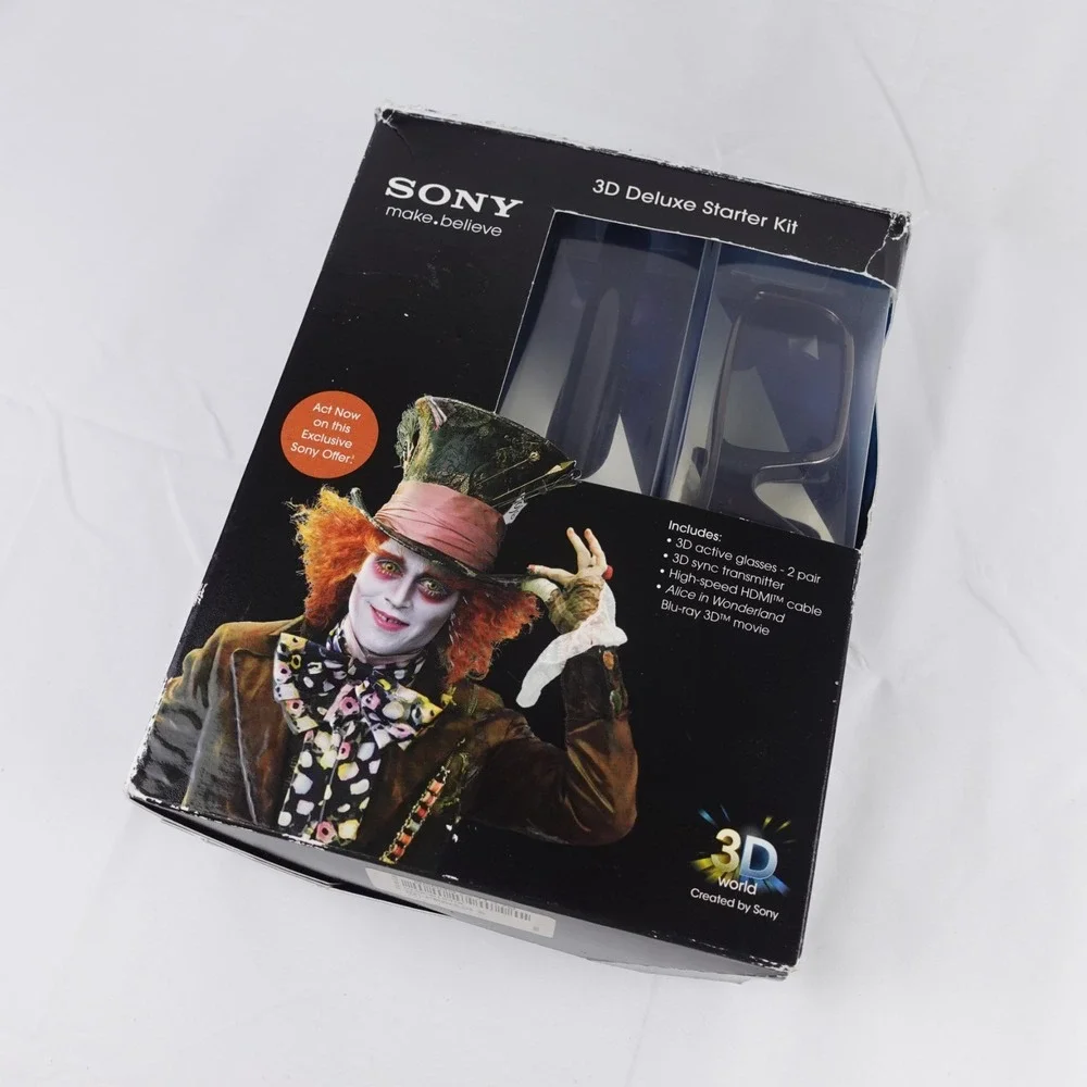 Sony 3D Deluxe Starter Kit w/ Alice in Wonderland Blu-ray 3D Movie